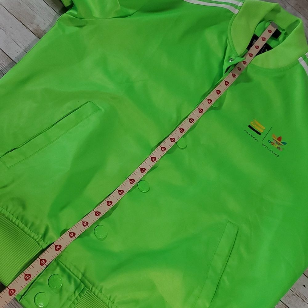 Adidas x Pharrell Williams Neon Green Bomber Track Top‎ Jacket Size Medium - Picture 12 of 13